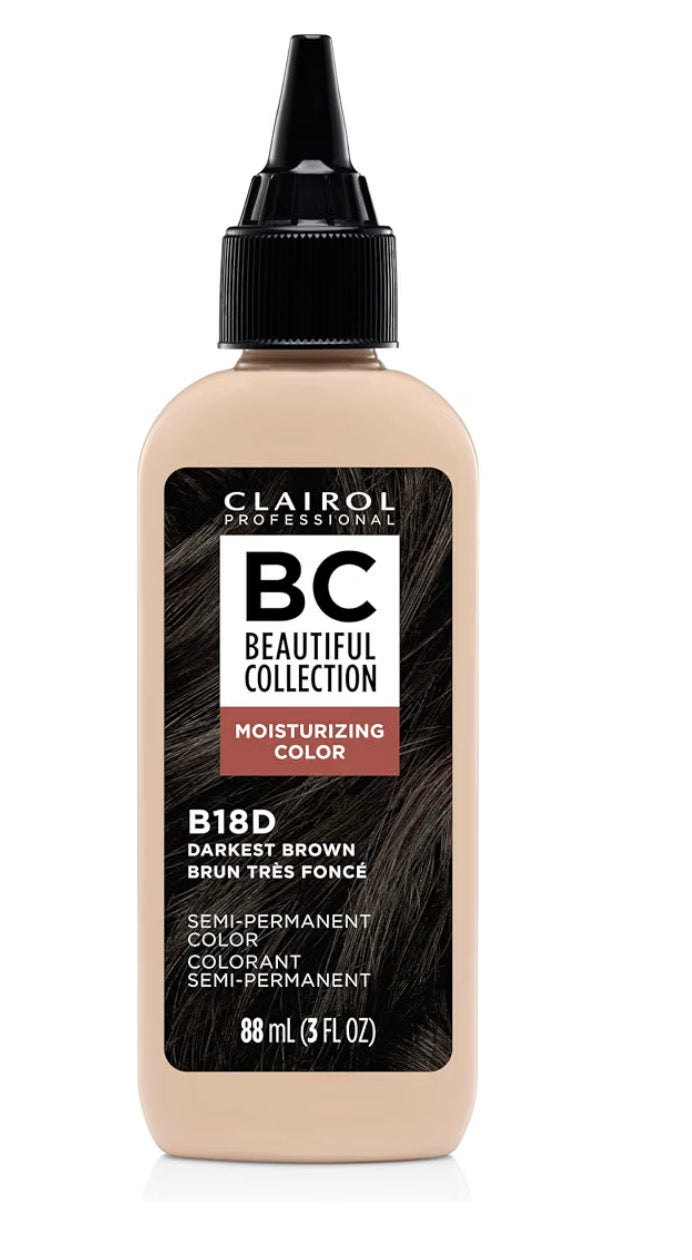 Clairol Beautiful Collection Hair Color B18D Darkest Black