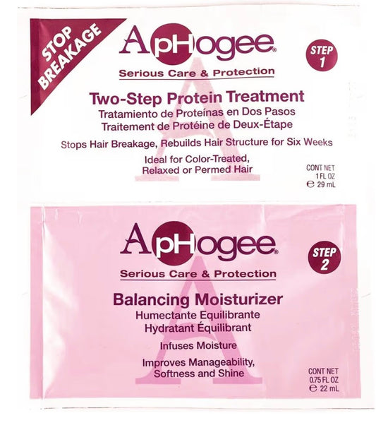 ApHogee Two-Step Protein Treatment & Balancing Moisturizer Packet 1oz & 0.75oz