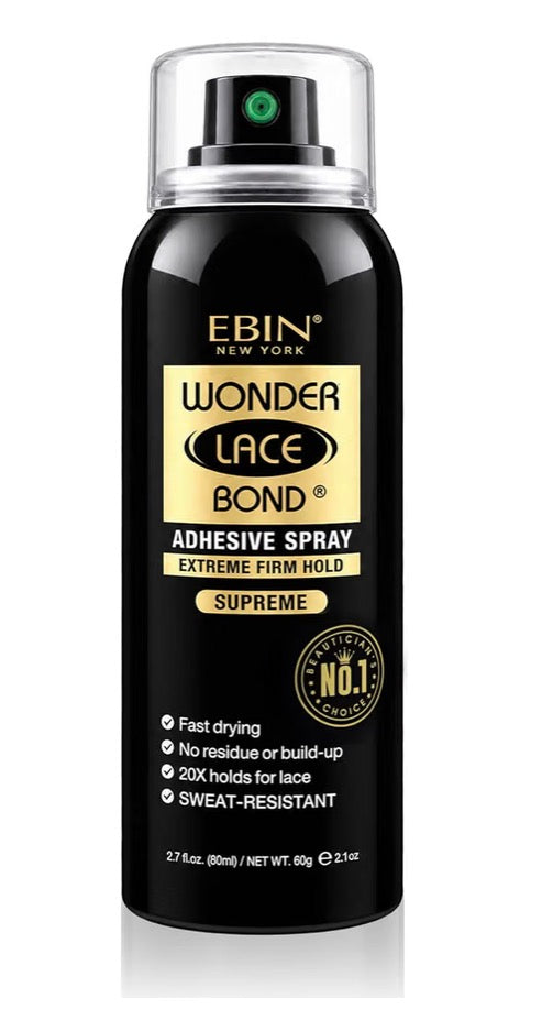 Ebin Wonder Lace Bond Adhesive Spray Extreme Firm Hold Supreme 2.7oz