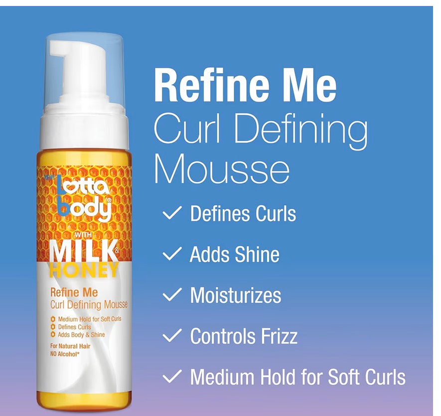 Lottabody Milk and Honey Refine Me Curl Defining Mousse, 7oz