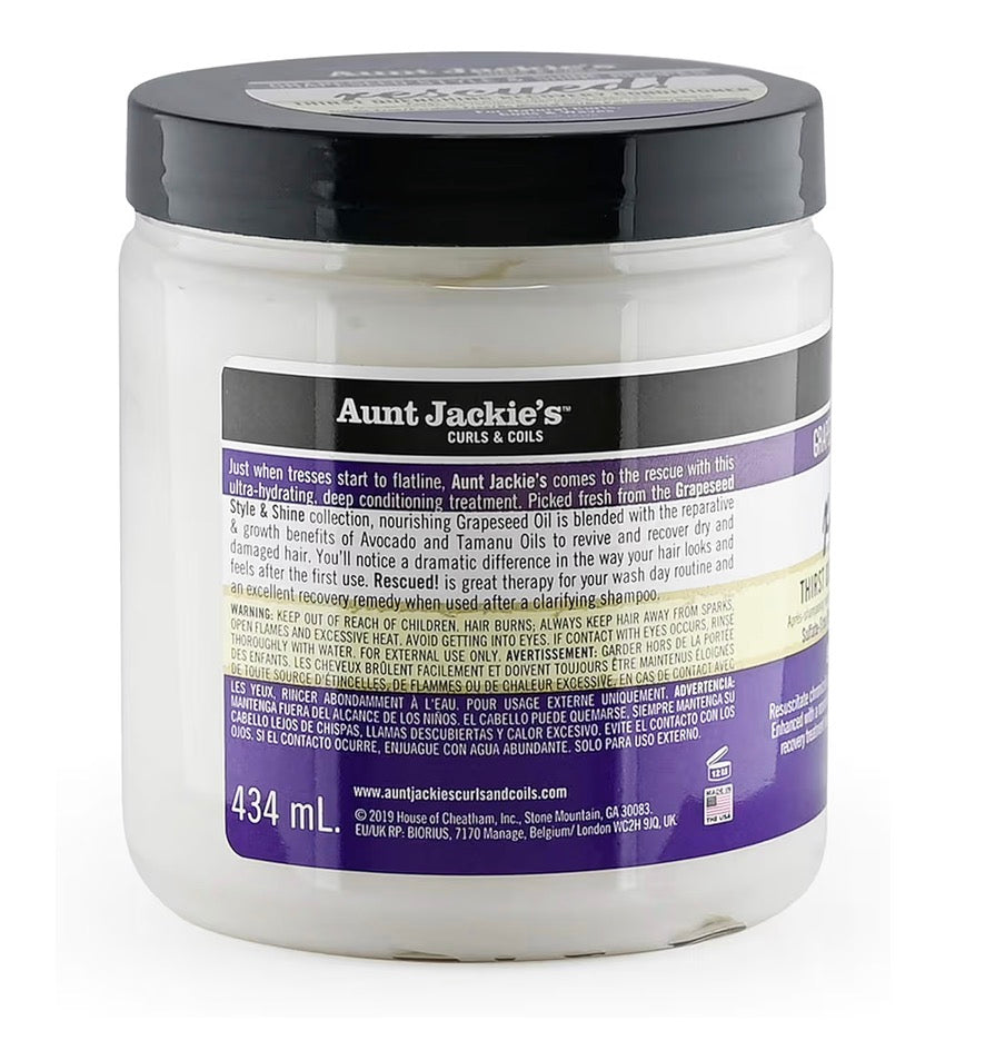 Aunt Jackie's Grapeseed Rescued Thirst Quenching Hair Recovery Conditioner 15 oz