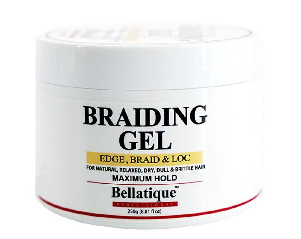 Bellatique Braiding Gel & Edge Control, Maximum Hold 8.8oz