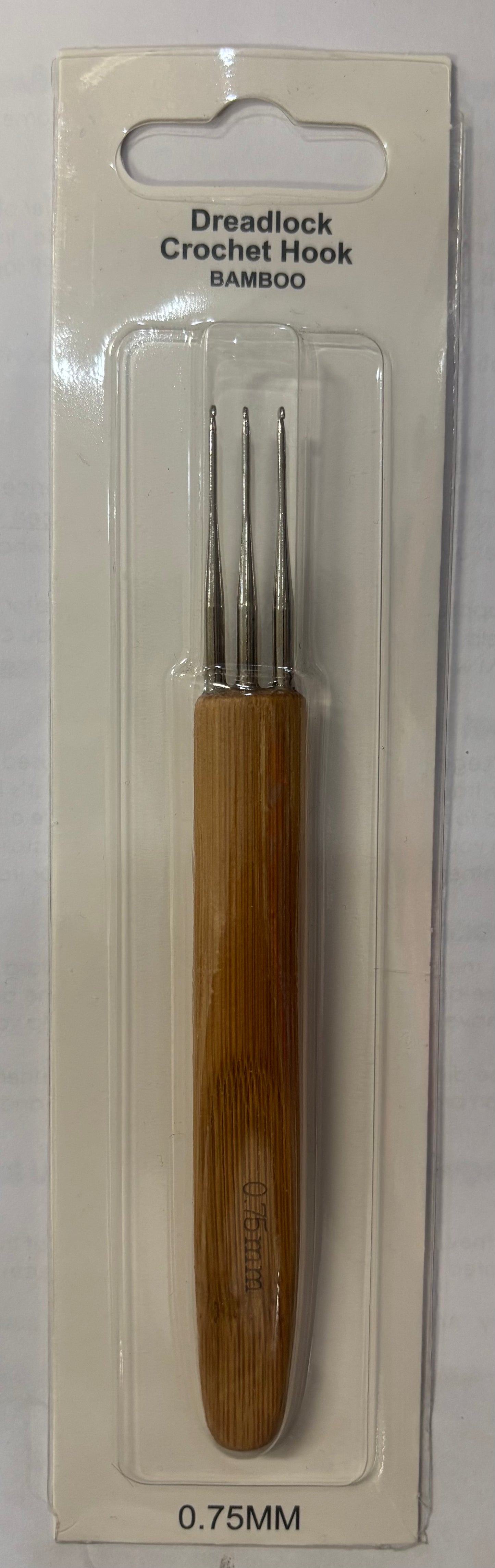 Bamboo Triple Dreadlocks Crochet Needle 0.75MM
