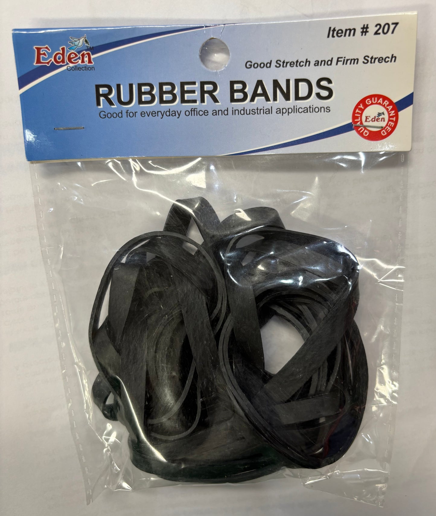 Eden Wide Super Jumbo Rubber Bands Black