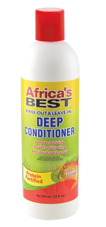 Africa's Best Rinse Out and Leave in Deep Conditioner, 12oz