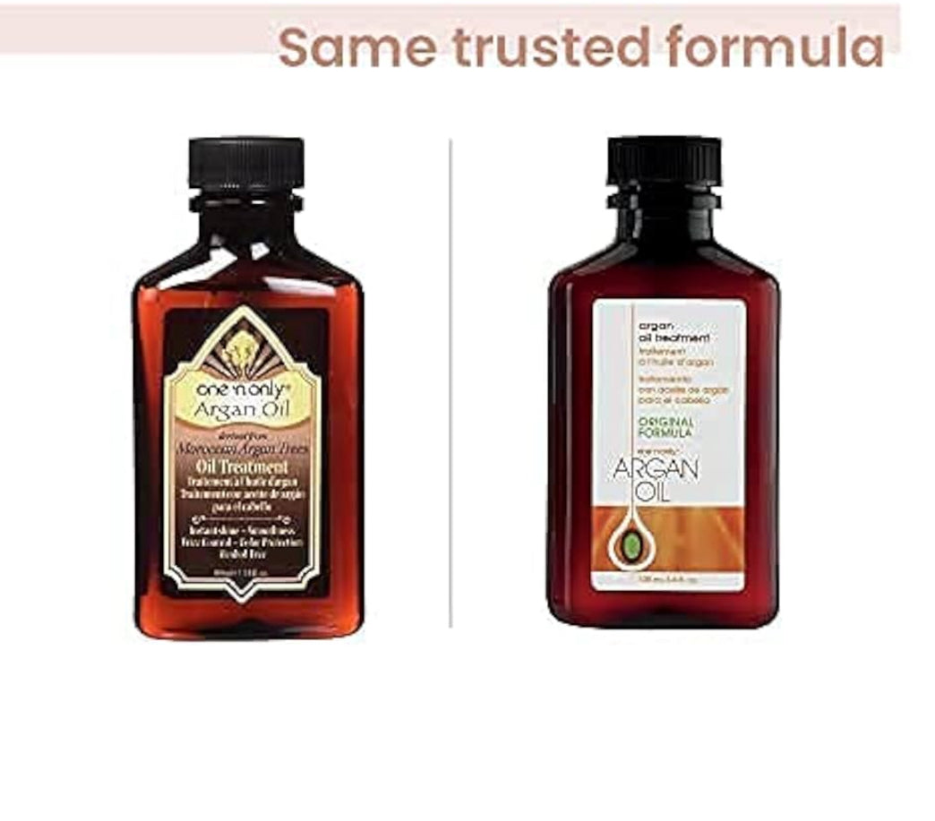 One 'n Only Argan Oil Hair Treatment - Hair Oil Smoothes and Strengthens Dry Damaged Hair, Eliminates Frizz, Creates Brilliant Shines, Non-Greasy Formula, 3.4 Fl. Oz