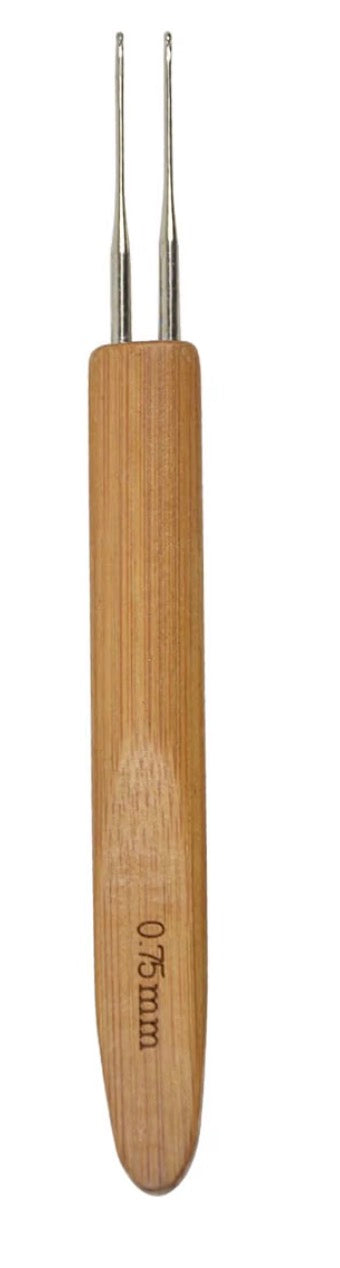 Bamboo Double Dreadlocks Crochet Needle 0.75MM