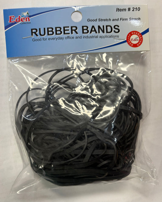 Eden Wide Jumbo Rubber Bands Black