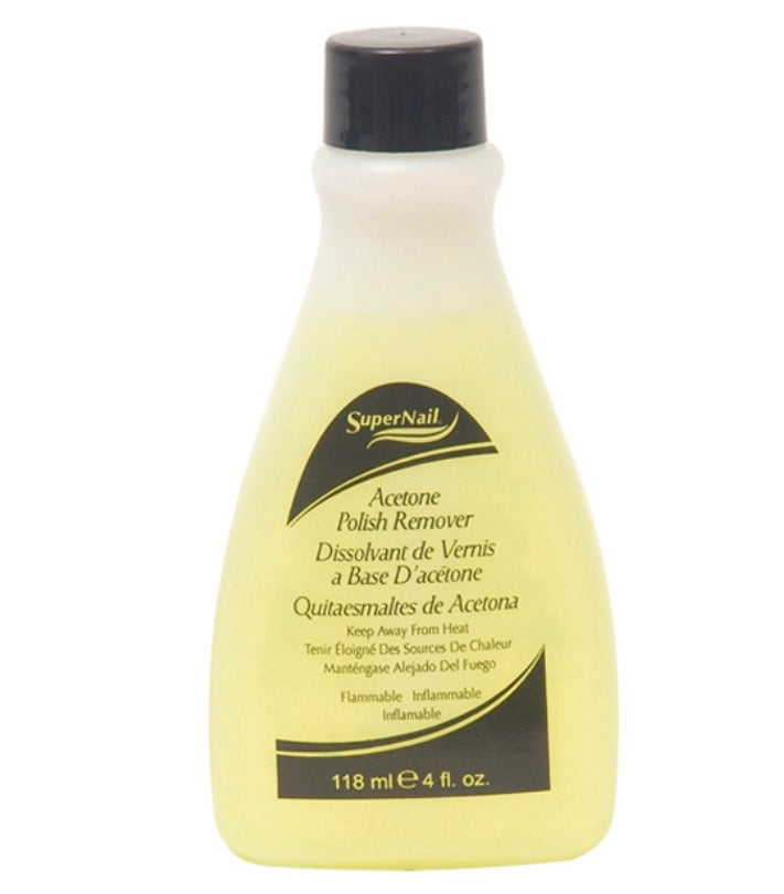SuperNail Acetone Nail Polish Remover Yellow, 4oz