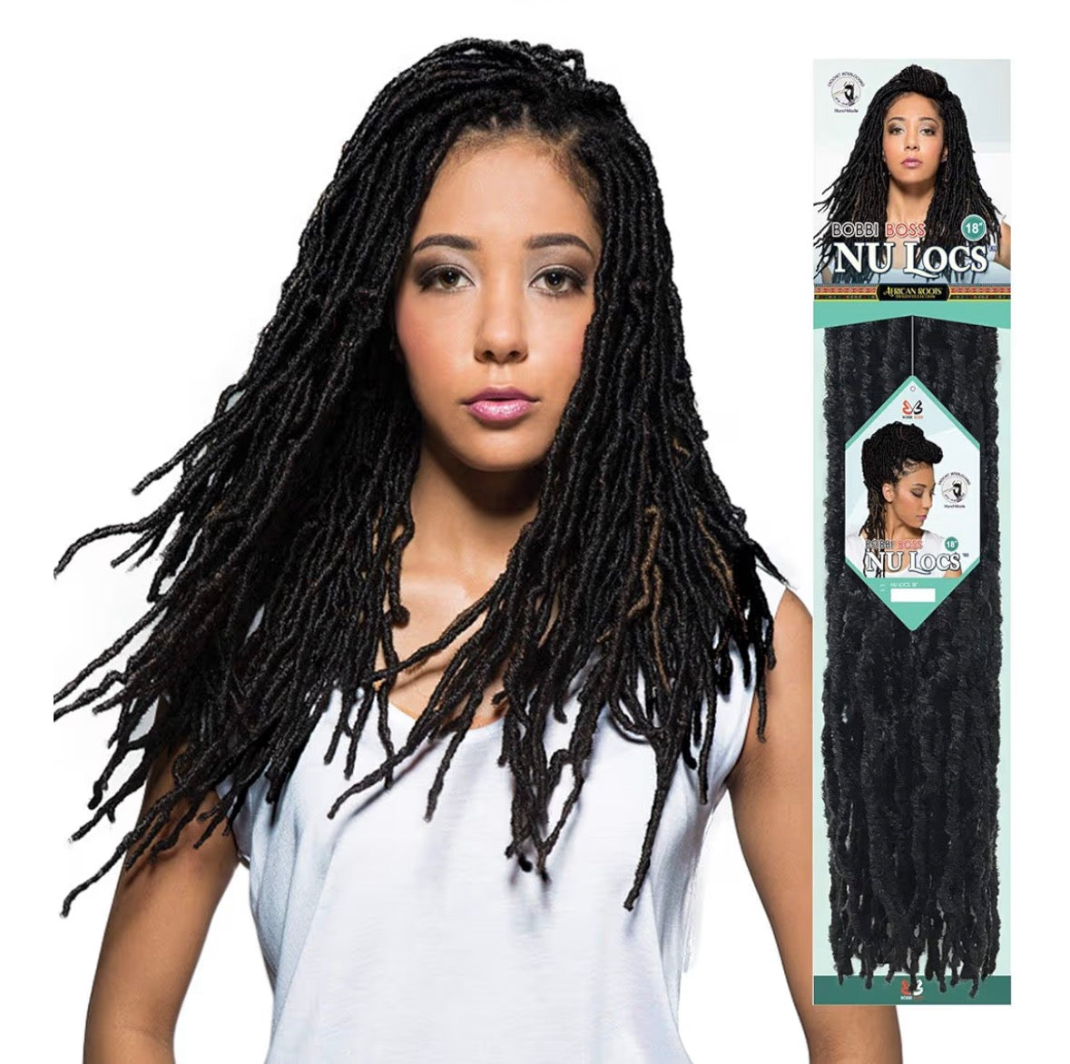Bobbi Boss Synthetic Hair Crochet Braids African Roots Braid Collection Nu Locs 18"