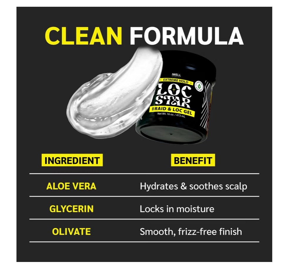 IWELL Signature Loc Extreme Hold Star Lock & Twist Gel, 16oz
