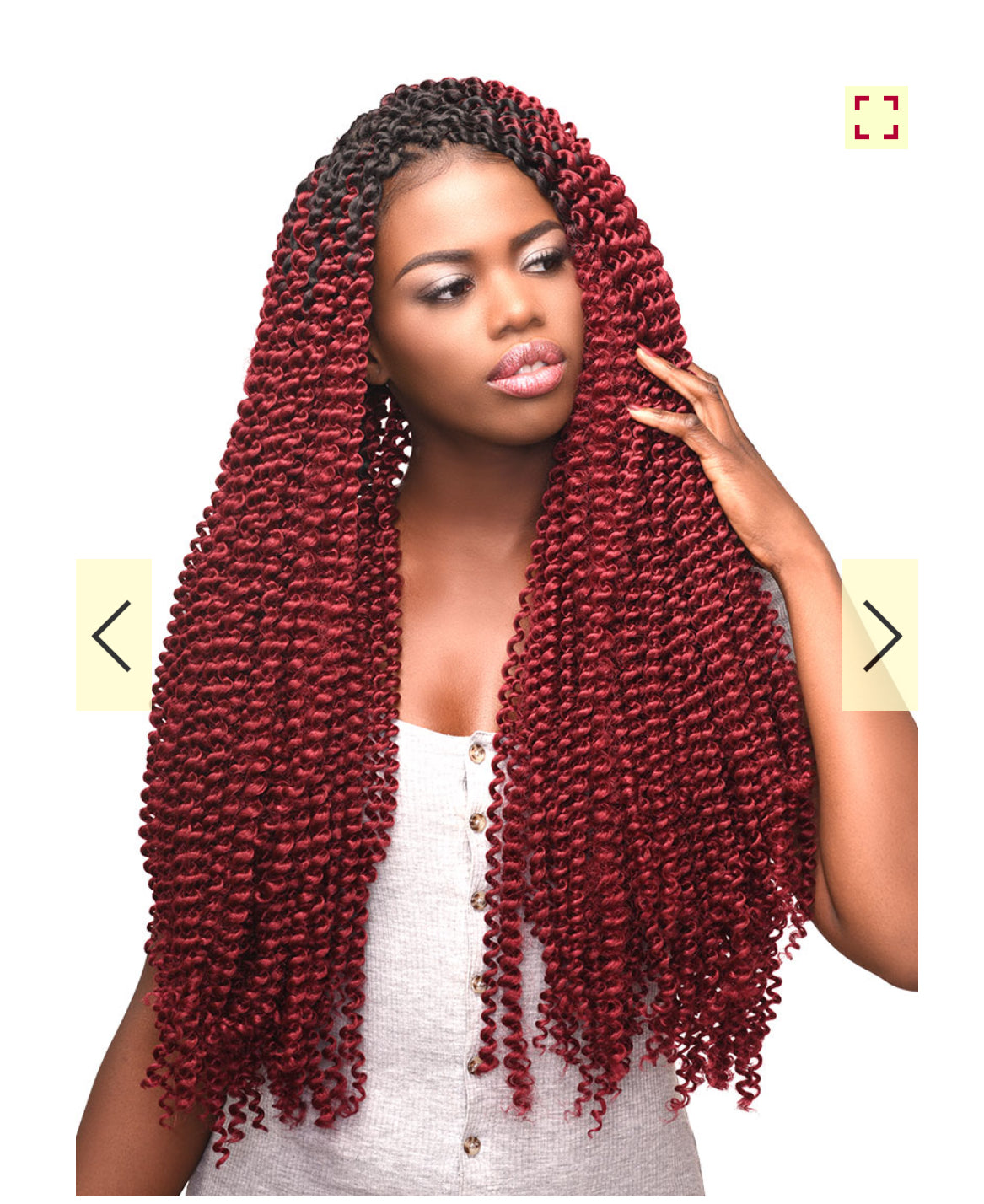 3X GHANA TWIST SPRINGY BOHEMIAN 24″ 1B-Burgundy
