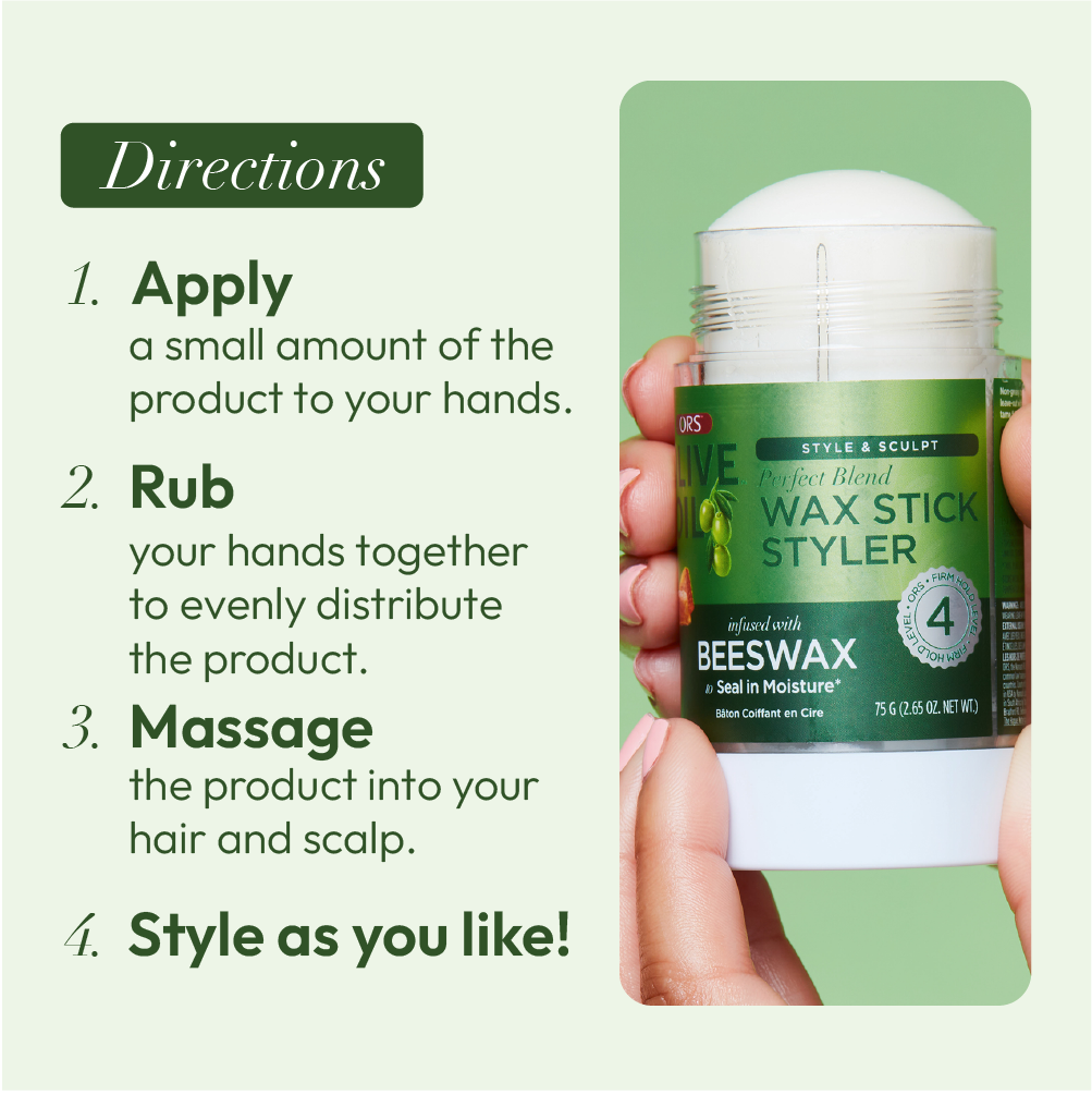 ORS OLIVE OIL WAX STICK STYLER BEESWAX 2.65 Oz