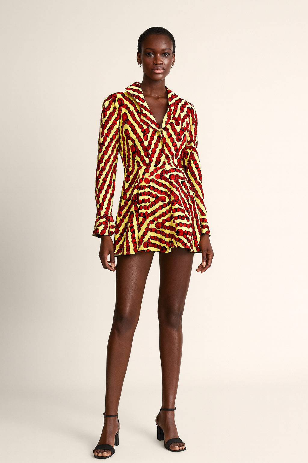 Ankara Long-Sleeve Blouse