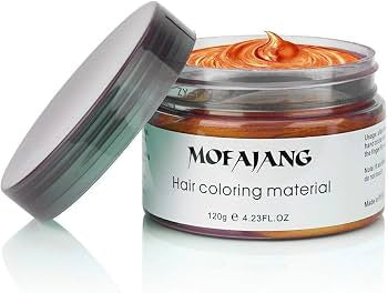 MOFAJANG Unisex Hair Wax Color Dye Styling Cream Mud (Orange)