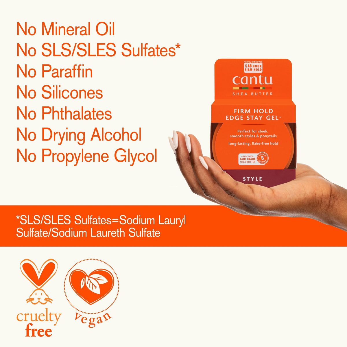 Cantu Extra Hold Edge Stay Gel - 2.25oz