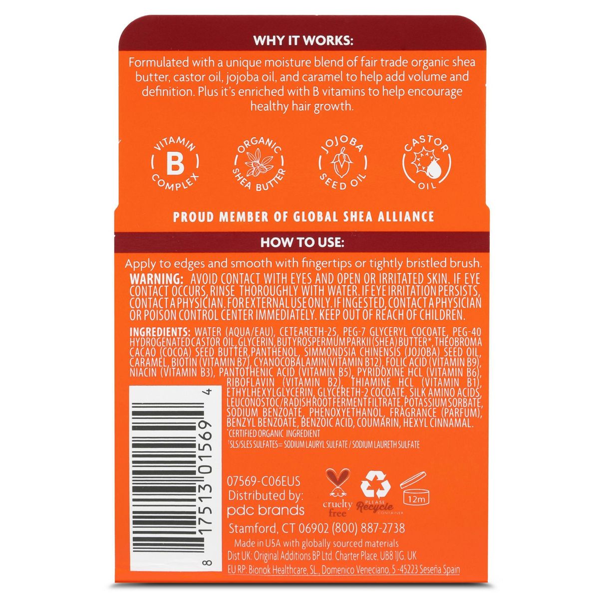 Cantu Extra Hold Edge Stay Gel - 2.25oz