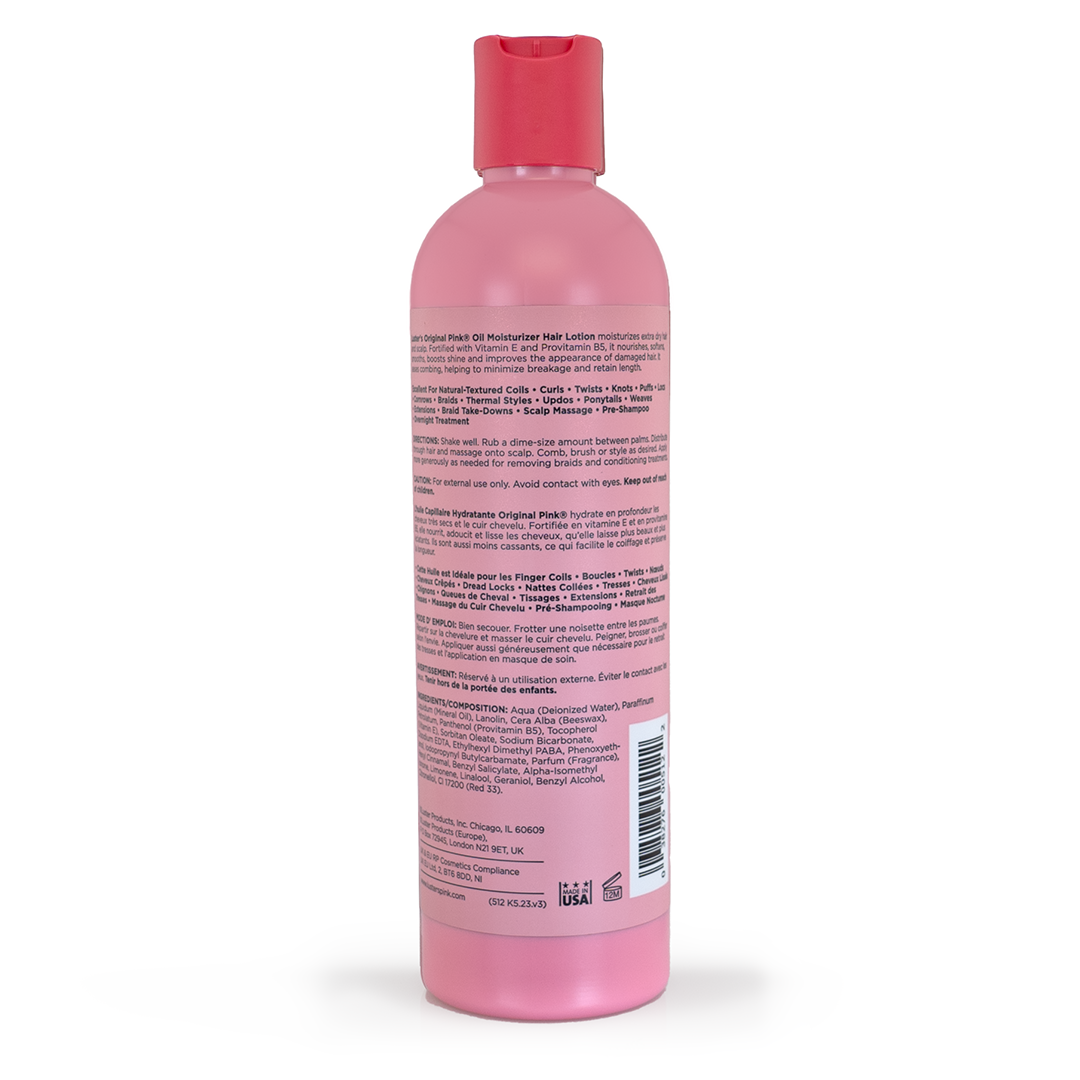 Lusters Pink Oil Moisturizer Hair Lotion For Medium And Coarse Hair Textures 8 oz