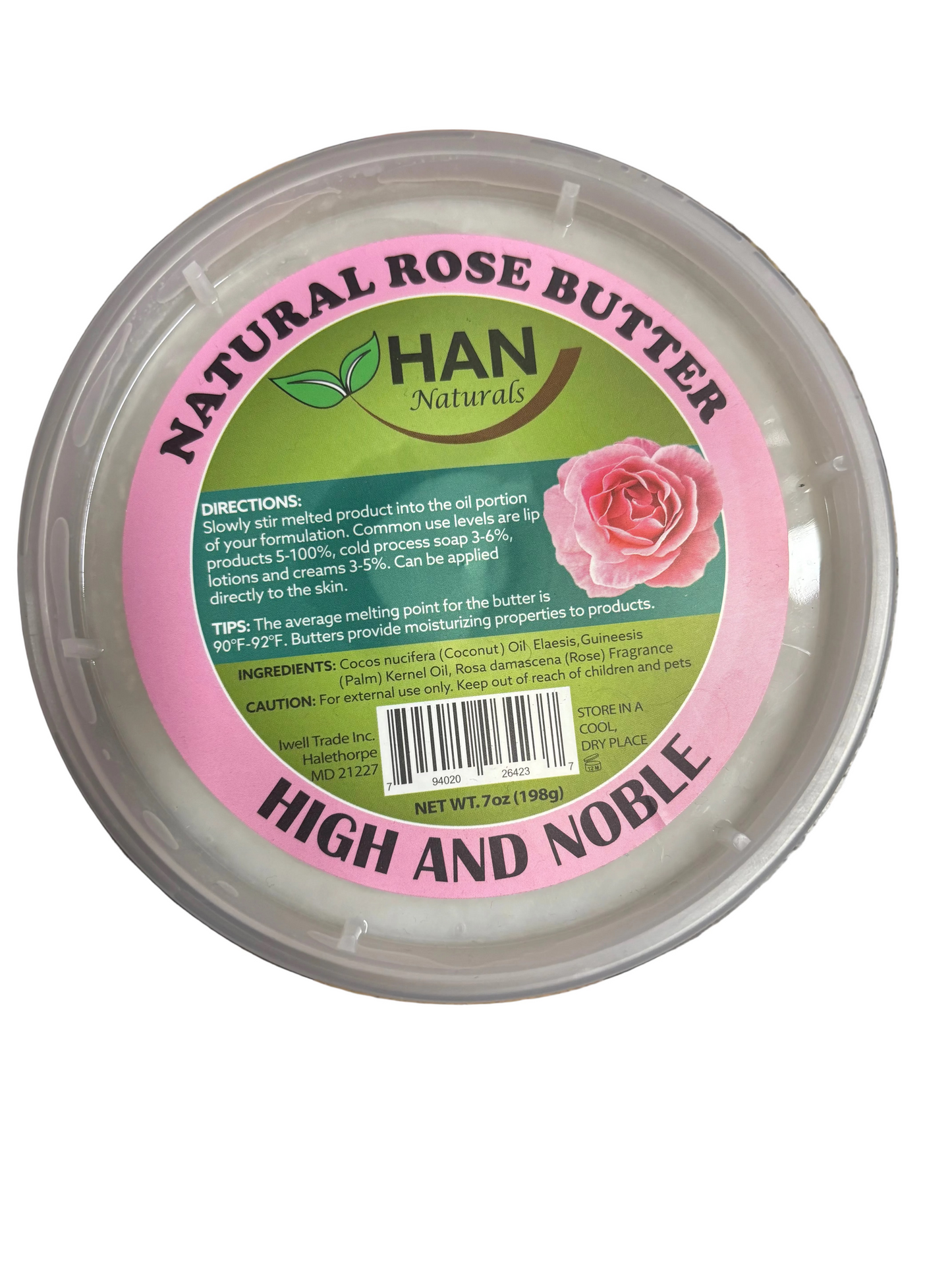 HAN Natural Rose Butter 7oz