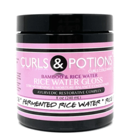 Curls & Potions Rice Water Gloss 8 oz